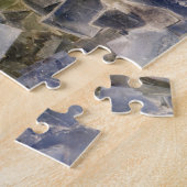 Blaue Fluorit-Kristalle in der Matrix Puzzle (Seite)