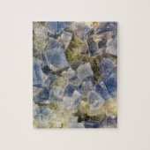 Blaue Fluorit-Kristalle in der Matrix Puzzle (Vertikal)