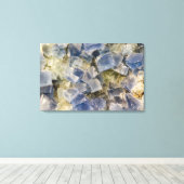 Blaue Fluoritkristalle in Matrix Leinwanddruck (Insitu (Holzboden))