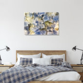 Blaue Fluoritkristalle in Matrix Leinwanddruck (Insitu (Schlafzimmer))
