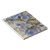 Blaue Fluoritkristalle in Matrix Notizblock (angewinkelt)