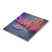 Blaue Flüsse Hintergrundbeleuchtung digitale Kunst Fliese (Seite)