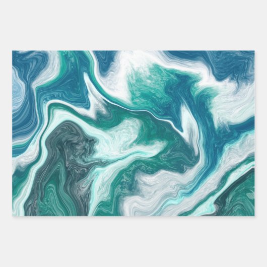 Blaue Flüssigkeit Geschenkpapier Set (Vorderseite 3)