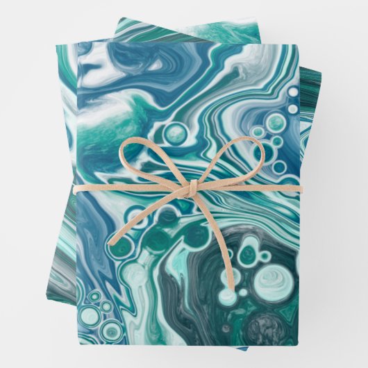 Blaue Flüssigkeit Geschenkpapier Set (Beispiel)