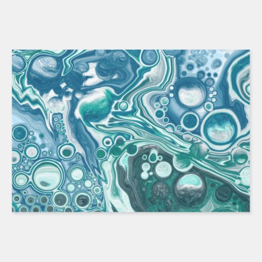 Blaue Flüssigkeit Geschenkpapier Set (Vorderseite)