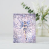 Blaue Flüsterfee Postkarte (Stehend Vorderseite)