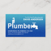 Blaue Flutwasserblasen Plumbing Visitenkarte (Vorderseite)