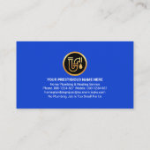 Blaue Flutwasserschichten Visitenkarte (Rückseite)