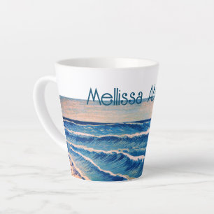 Blaue Flutwellen Benutzername Milchtasse