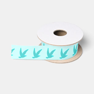 Blaue Flying Birds Satinband