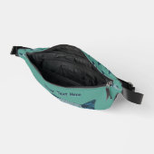 Blaue Folkloretrout/Lachs Bauchtasche (Offen)