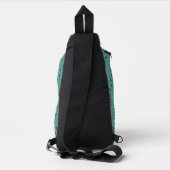 Blaue Folkloretrout/Lachs Crossbody Bag (Rückseite)