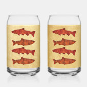 Blaue Folkloretrout/Lachs Dosenglas (Vorderseite)