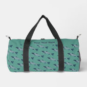 Blaue Folkloretrout/Lachs Duffle Bag (Vorderseite)