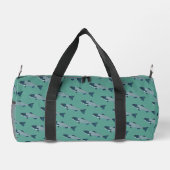 Blaue Folkloretrout/Lachs Duffle Bag (Rückseite)
