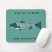 Blaue Folkloretrout/Lachs Mousepad (Mit Mouse)