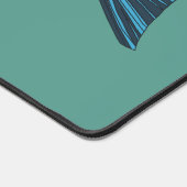 Blaue Folkloretrout/Lachs Schreibtischunterlage (Ecke)