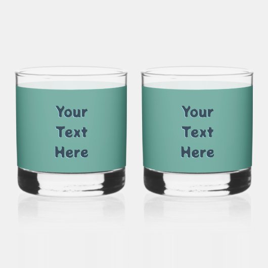 Blaue Folkloretrout/Lachs Whiskyglas (Rückseite)