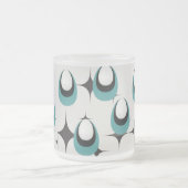 Blaue Formen Mitte Jahrhundert Moderne Mattglastasse (Mittel)