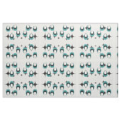Blaue Formen Mitte Jahrhundert Modernes Gewebe Stoff (Fat Quarter (45,7 x 55,9 cm))