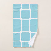 Blaue Formen Quadrate fett asymmetrisch Badhandtuch Set (Handtuch)