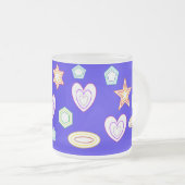 Blaue Formen Tasse (VorderseiteRechts)