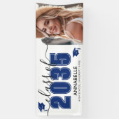 Blaue Foto-Abschlussfeier Banner (Vertikal)