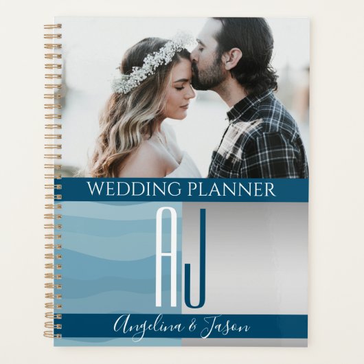Blaue Foto-Hochzeit Planer (Vorderseite)