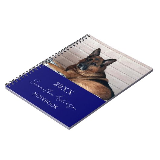 Blaue Foto-Katze Notizblock (Linke Seite)