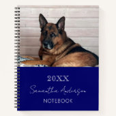 Blaue Foto-Katze Notizblock (Vorderseite)