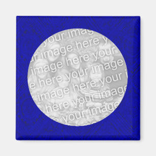 Blaue Foto-Magnet-Schablone Magnet