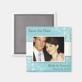 Blaue Foto-Magnete Magnet (Vorderseite/Rückseite)