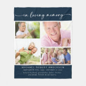 Blaue Fotos lieben Gedächtniswahre Fleecedecke (Vorderseite)