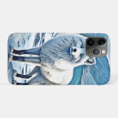 Blaue Foxenscene-Design Case-Mate iPhone Hülle (Rückseite (Horizontal))