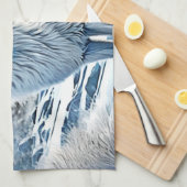 Blaue Foxenscene-Design Geschirrtuch (Viertel Falte)