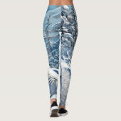 Blaue Foxenscene-Design Leggings (Rückseite)