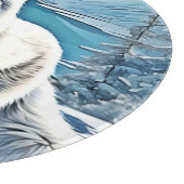 Blaue Foxenscene-Design Schneidebrett (Ecke)