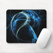 Blaue Fractical Mausunterlage Mousepad (Mit Mouse)