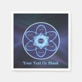 Blaue Fraktal Seder Plate Serviette (Vorderseite)