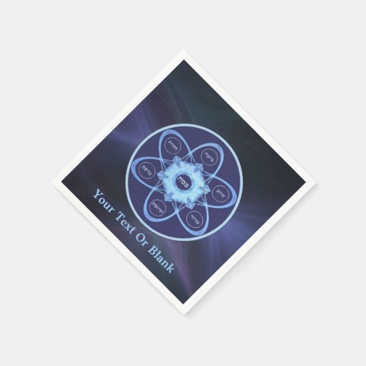 Blaue Fraktal Seder Plate Serviette (Ecke)