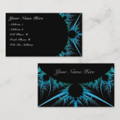 Blaue Fraktal-Visitenkarte Visitenkarte (Vorne/Hinten)