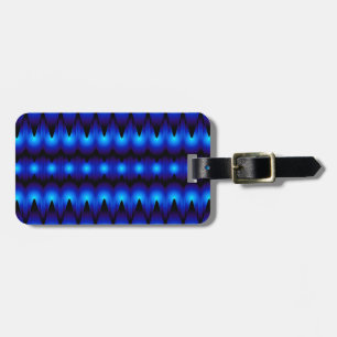 blaue Fraktalgraphik Gepäckanhänger