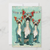 Blaue französische einladung (Rückseite)