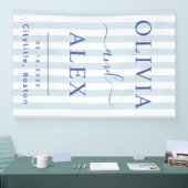 Blaue französische personalisierte Hochzeit Banner (Messe)