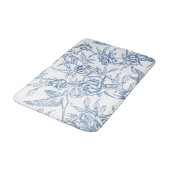 Blaue französische Toile Badematte (Schrägansicht)