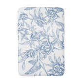 Blaue französische Toile Badematte (Vorderseite Vertikal)