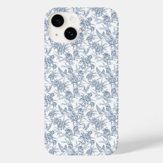 Blaue französische Toile Case-Mate iPhone Hülle (Rückseite)