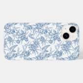 Blaue französische Toile Case-Mate iPhone Hülle (Rückseite (Horizontal))