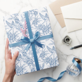 Blaue französische Toile Geschenkpapier
