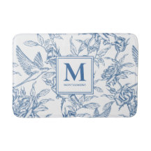 Blaue französische Toile Monogramm Name